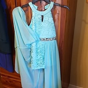 Size 7 teal Easter skort dress